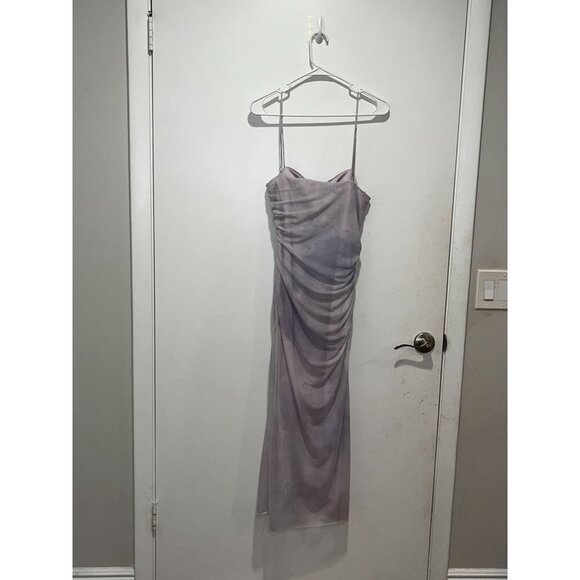 Zara Lavender Draped Spaghetti Straps  Women's Maxi Dress Size M - Picture 6 of 9